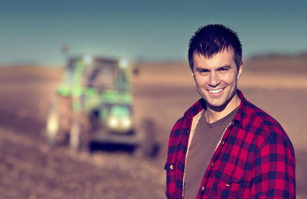 A man with a tractor